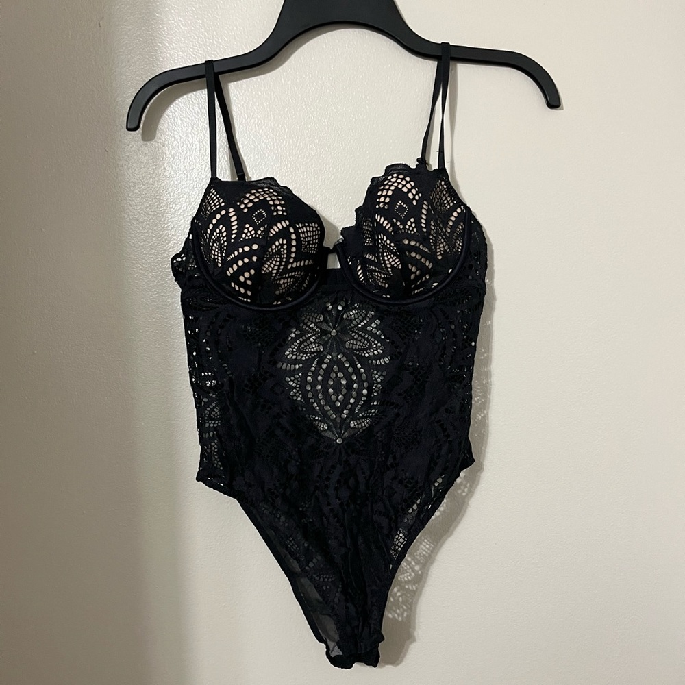 La SENZA | Black Lace Bodysuit, Teddy, Lingerie
